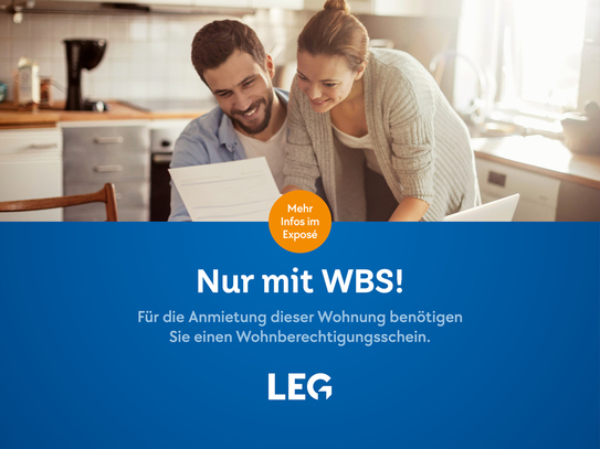 Günstige zwei Zimmer Wohnung mit WBS!