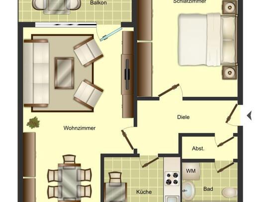 Demnächst frei! 2-Zimmer-Wohnung in Bergkamen City