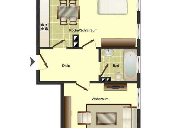 2-Zimmer-Wohnung in Duisburg Hochemmerich