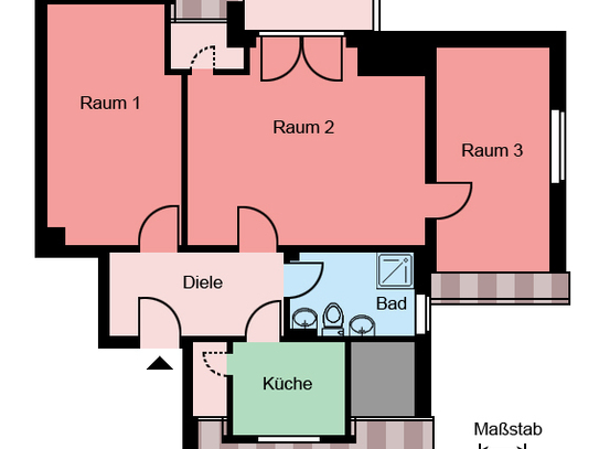 Klein aber Fein! Gemütliche Dachgeschosswohnung mit Balkon