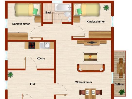 3-Zimmer-Wohnung in Hamm Westen