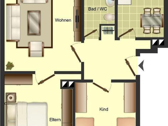 Demnächst frei! 3-Zimmer-Wohnung in Gronau Gronau