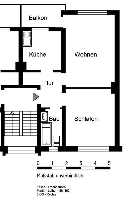 Demnächst frei! 2-Zimmer-Wohnung in Essen Frohnhausen