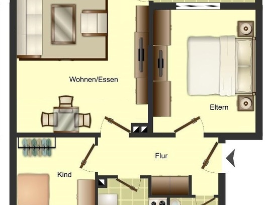 3-Zimmer-Wohnung in Düsseldorf Garath