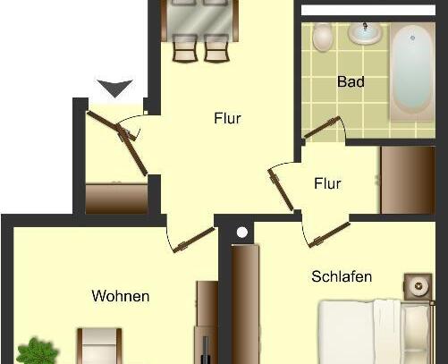 Ab sofort - Geräumige zwei Zimmer Wohnung!