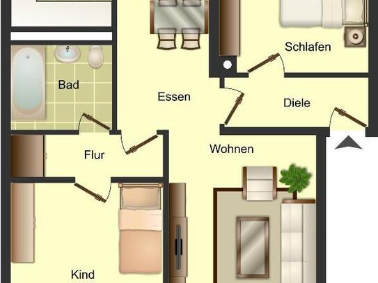 Demnächst frei! 3-Zimmer-Wohnung in Ratingen West