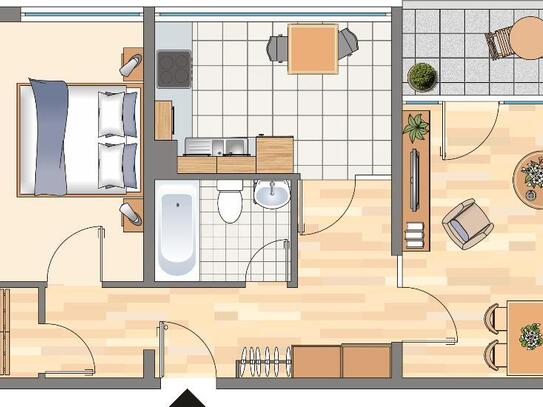 Demnächst frei! 2-Zimmer-Wohnung in Dortmund Hörde (ohne WBS)