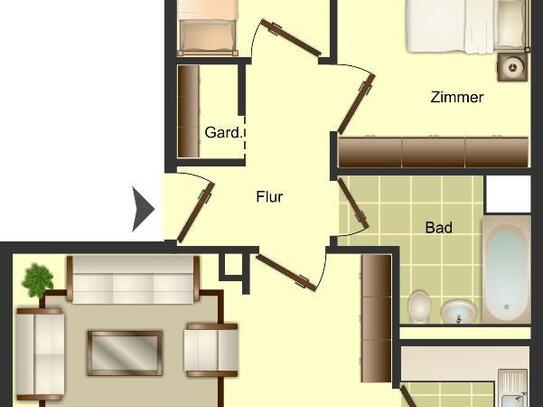 3-Zimmer-Wohnung in Düsseldorf Garath