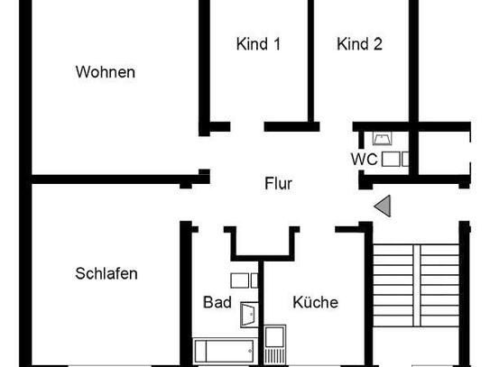 Demnächst frei! 4-Zimmer-Wohnung in Hattingen Stadtmitte