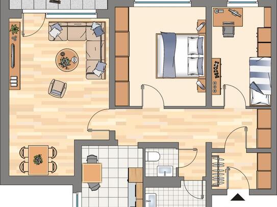 Demnächst frei! 3-Zimmer-Wohnung in Hattingen Stadtmitte