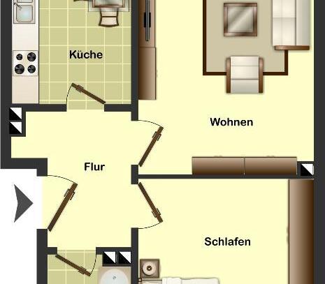 Demnächst frei! 2-Zimmer-Wohnung in Osnabrück OS Widukindland