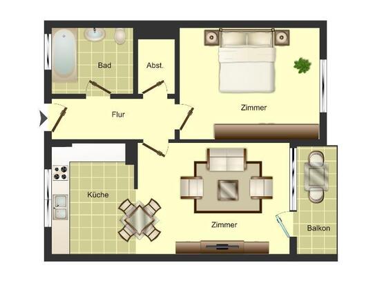 Demnächst frei! 2-Zimmer-Wohnung in Köln Longerich