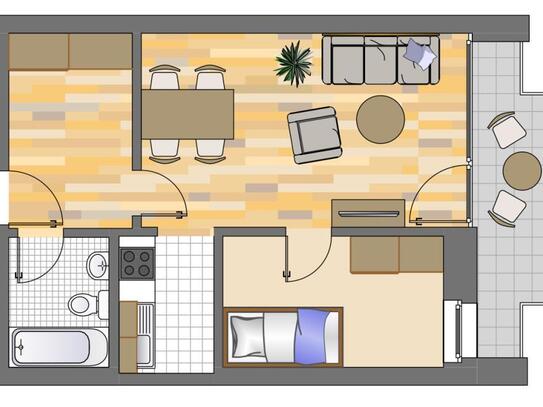 Demnächst frei! 2-Zimmer-Wohnung in Düsseldorf Hassels