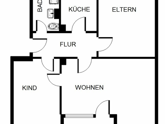 3-Zimmer-Wohnung in Gelsenkirchen Hassel