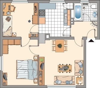 Dem frei- 3 Zimmerwohnung in Bonn Kessenich