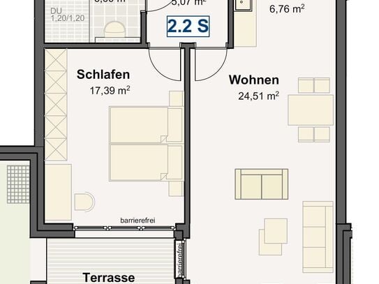 Attraktive 2-Zimmer-Wohnung mit Terrasse in Bielefeld-Theesen - WBS erforderlich! - GENO Immobilien GmbH