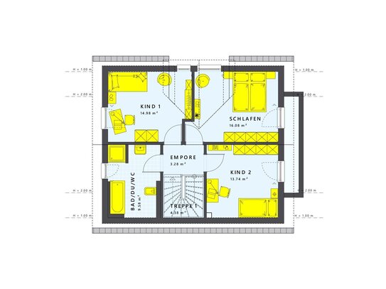 Energieeffizientes Haus/ 2 Kinderzimmer, 1 Home-Office, 2 Bäder, WZ, Kü, SZ! inkl. Grundstück erschlossen