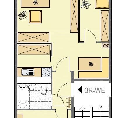 Gemütliche 3-Raumwohnung im Zentrum von Gera-Lusan mit Balkon sucht Nachmieter!