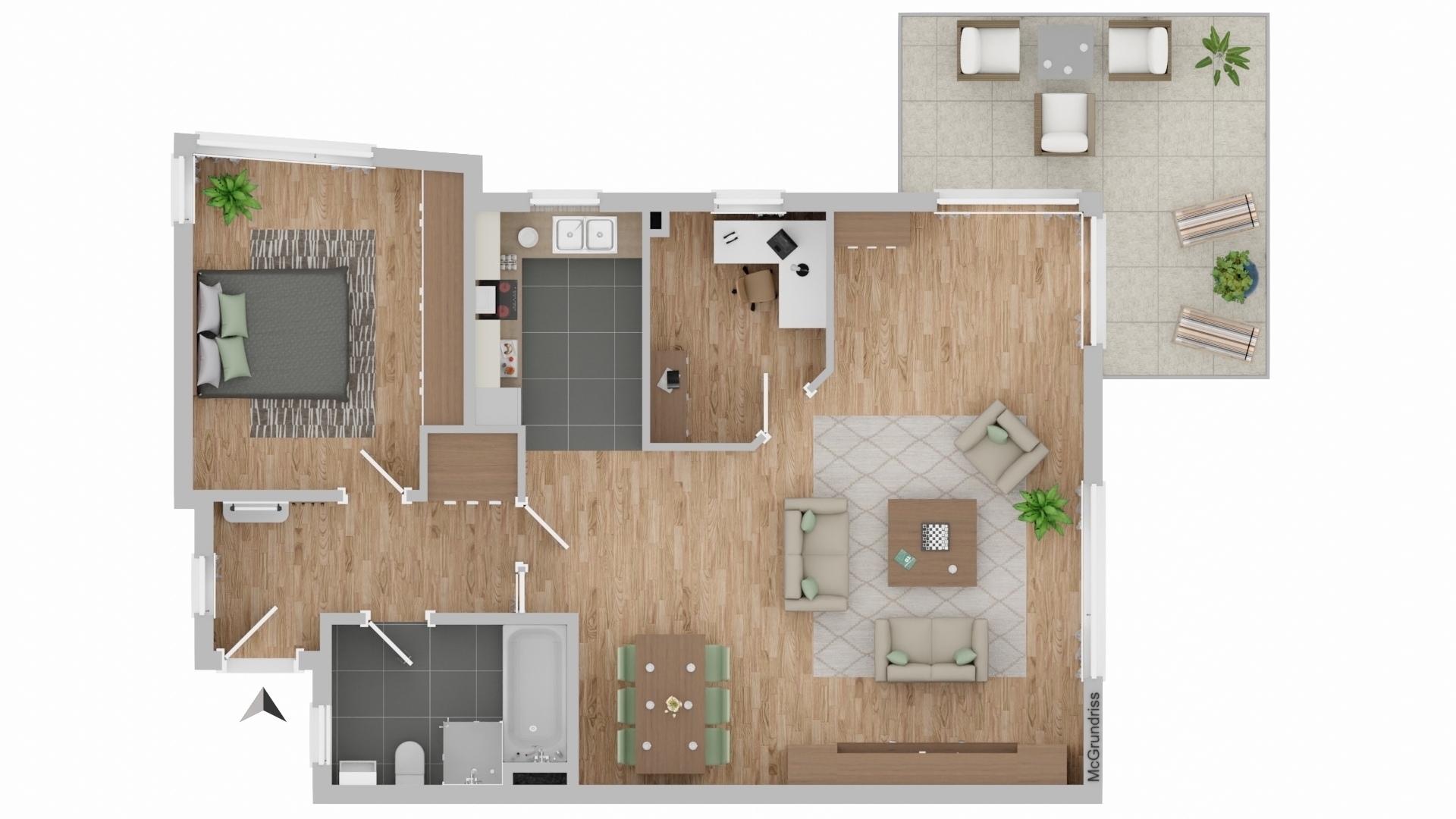 +WILEY+ Schicke Etagenwohnung mit 40 m² Wohnzimmer in ruhiger Wohnlage – 89231 Neu-Ulm, 89231 Neu-Ulm – Vorschaubild 12