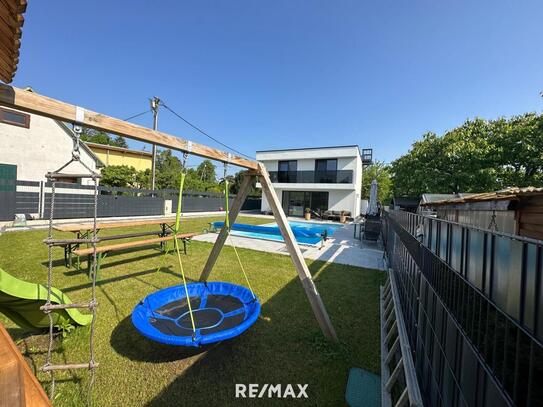 Top modernes KLG-Familienhaus / Neubau 2022 / Eigengrund / Dach-Terrasse / Gesamtfläche 142.18m / https://www.remax.at/…