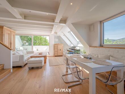 Exklusive 4-Zimmer-DG-Wohnung mit 2 Terrassen und absolutem TRAUMBLICK in Toplage