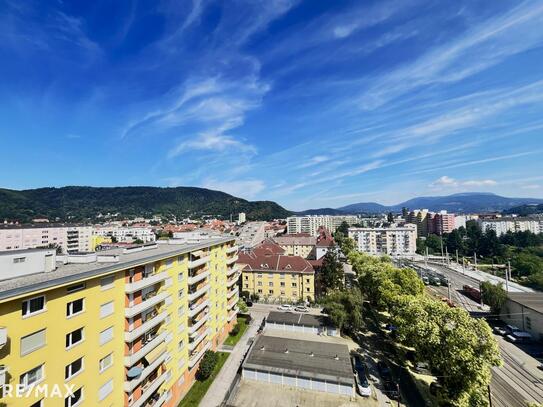 11. OG mit herrlicher Aussicht, 2-Zimmer-Wohnung Nähe FH Joanneum!