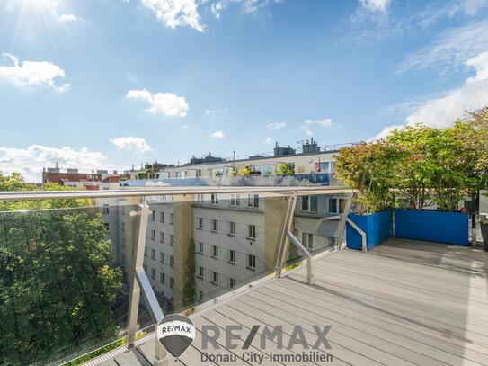 "licht-durchflutetes Wohnjuwel mit südseitiger ca. 16 m² Terrasse mit Weitblick über Wien"