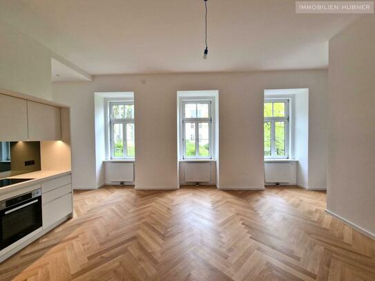 Neu sanierte 1+ Zimmer Altbauwohnung mit Grünblick - in U1 Nähe - unbefristet!!!