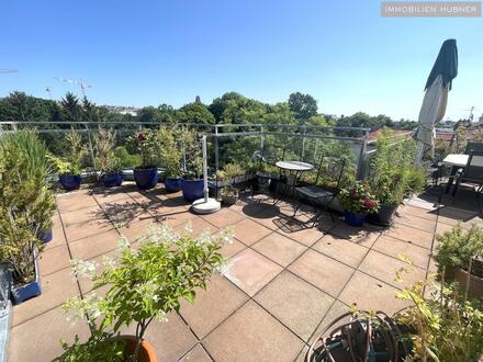 RARITÄT! Sensationelle DG-Wohnung mit super-großer Dachterrasse und MEGA-Weitblick!!!