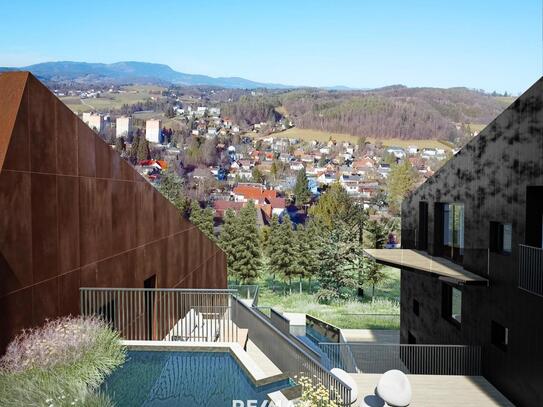 Verkaufsstart! FALLING WATER - Exklusives Neubauprojekt! Große Maisonette Wohnung mit Garten und großer Terrasse in Wal…