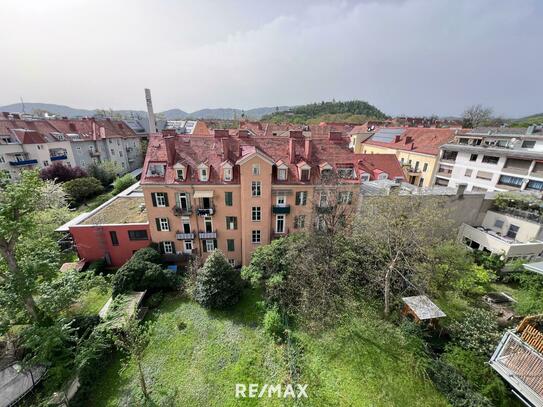 3-Zimmer Dachgeschosswohnung mit Schlossbergblick