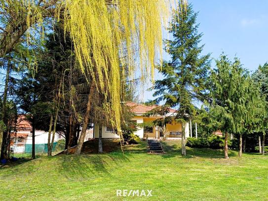 Einfamilienhaus auf Hügel mit Teichblick - provisionsfrei