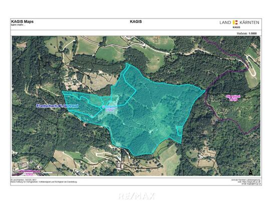 Zusammenhängende, ca. 17,3 ha große Waldfläche in Untergösel