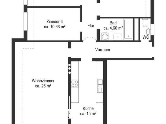 4-Zimmer-Wohnung mit Garage in ruhiger Lage