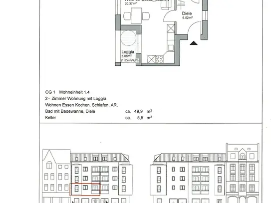 Neubau-Etagenwohnungen mit Fahrstuhl im Zentrum