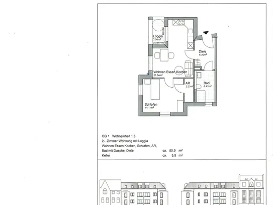 Neubau-Etagenwohnungen mit Fahrstuhl im Zentrum