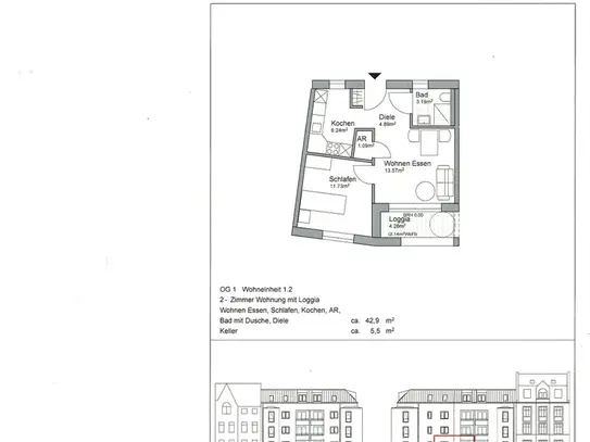 Neubau-Etagenwohnungen mit Fahrstuhl im Zentrum