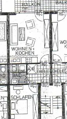 Schön geschnittene 2-Zimmer-Wohnung mit Balkon