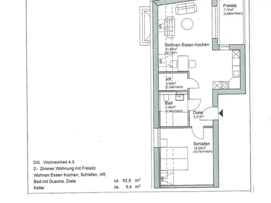 Neubau-Dachgeschosswohnungen mit Fahrstuhl