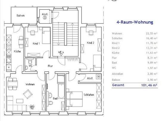 top 4-Raum-Wohnung in Preißelpöhl - Sachnummer 5631