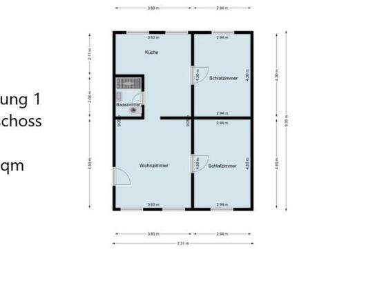 kleine 3-Raum-Wohnung in der Ostvorstadt - Sachnummer 5692