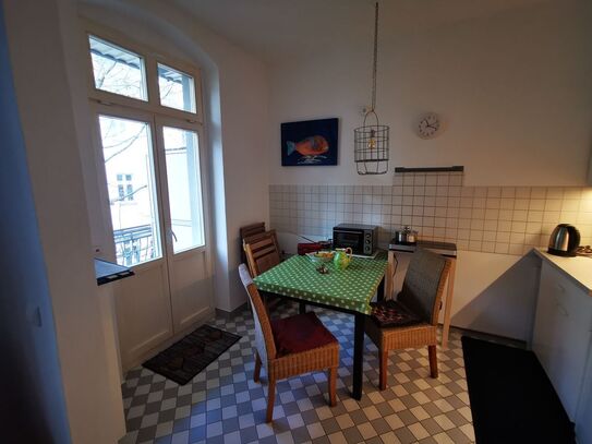 Charming, fully furnished, freshly renovated apartment with 2 balconies in the vibrant heart of Prenzlauer Berg/Pankow…