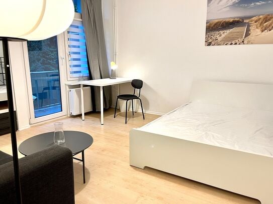 *Neu* Tolles Studio Apartment mit Balkon, Küche, Waschmaschine am Zoo Stadion in Wuppertal-Elberfeld