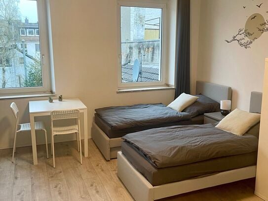 Modern 1 room apartment (furnished + cleaning) in Krefeld