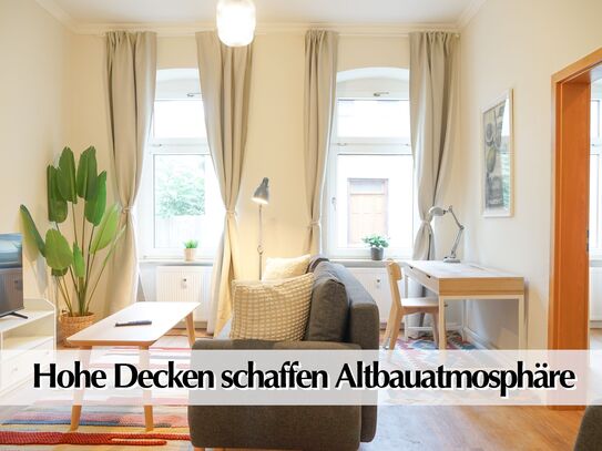 Altbau-Apartment mit 2SZ, Smart-TV, Parken, etc.