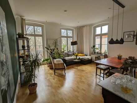 Exklusive, helle und möblierte 3-Zimmer Wohnung in Gründerzeit-Villa direkt im Grünen (kurzzeitig) Halle (Saale)) | Exc…