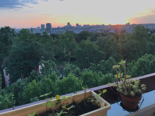 Top Flor, balcony, bright, facing a beautiful park.