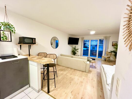 ⭐️ Cozy-Livings 🌴/ Wohnung mit Tiefgaragenstellplatz, Balkon, Doppelbett, Doppelschlafsofa, Netflix & Küche (voll ausges…