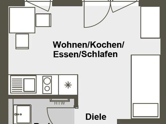 Modernes Studio im Neubau, mit gehobenem Ausstattungsqualität