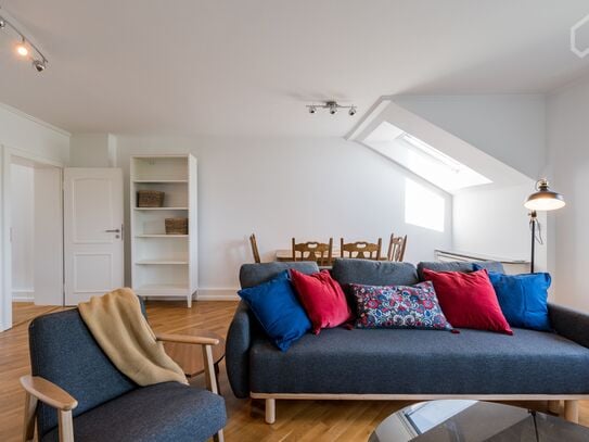 Stylish furnished apartment with large roof terrace in Berlin